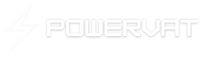 Logo Powervat color blanco