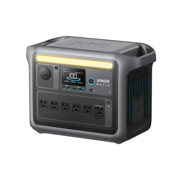 Estación de Energía Anker SOLIX C1000X, 1056Wh, 1800W vista de costado derecho